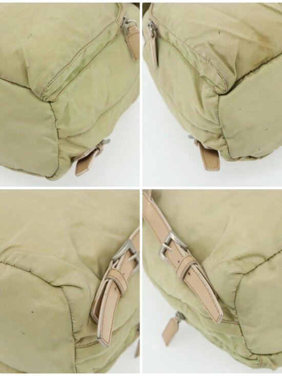 PRADA Backpack Nylon Khaki Silver Auth bs35144 main image 6